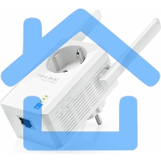 Сетевой адаптер TP-Link SOHO TL-WA860RE 300Mbps Wireless N Wall Plugged Range Extender with AC Passthrough, QCA(Atheros), 2T2R, 2.4GHz, 802.11b/g/n, 1 10/100Mbps LAN port, Range Extender button, Range Extender mode, suppo поставляется без кабеля RJ-45
