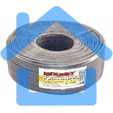 Кабель коаксиальный Rexant RG-58 A/U, 50 Ом, Cu/Al/Cu, 64%, бухта 100 м, серый