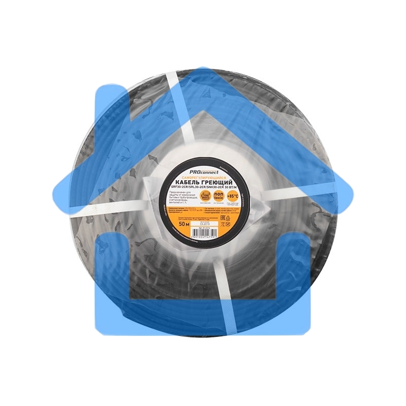Кабель греющий саморегулирующийся экранированный SRF30-2CR/SRL30-2CR/SNK30-2CR (30 Вт/1 м), 50 м PROconnect