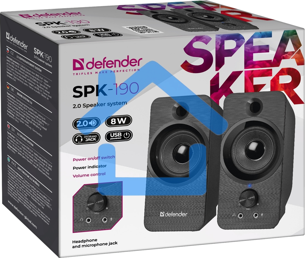 Акустическая система Defender 2.0 SPK-190 черный