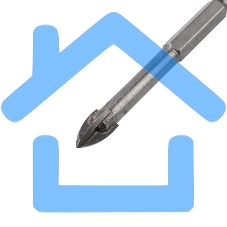 Сверло по стеклу и керамике 8 мм 4 грани шестигранный хвостовик Kranz