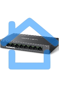 Настольный коммутатор Mercusys MS108GP с 8 гигабитными портами (7 портов PoE+)