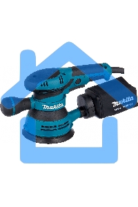 Шлифовальные машины Makita BO5040 ЭШМ,300Вт,ф125мм,12000об\м,ампл-2.8мм,1.4кг,кор,п\сборник,доп.рукоятка