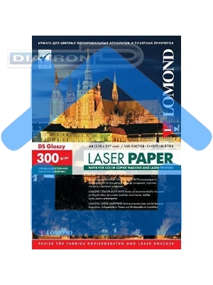 Фотобумага LOMOND Двухсторонняя Глянцевая, для лазерной печати, 300 г/м2, A4/150л.