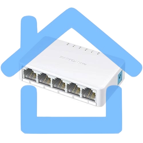 Коммутатор Mercusys MS105, 5 портов Ethernet 100 Мбит/с