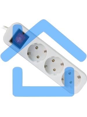 Удлинитель Defender S318 белый 1.8 м, 3 розетки 