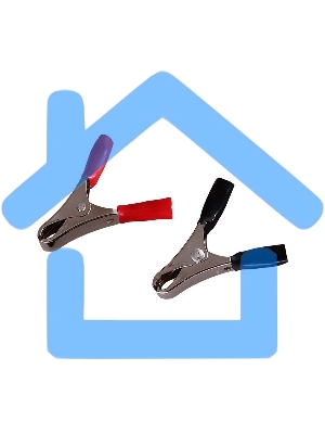 Зажим крокодил Rexant, длина 50 мм, ток 10A, 2 шт., пакет БОПП