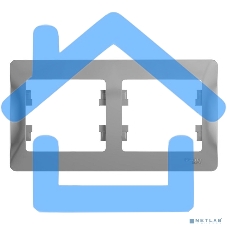 Рамка 2-м Glossa горизонт. алюм. SchE GSL000302