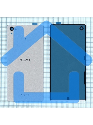 Задняя крышка для Sony Xperia Z5P E6883 серебристая