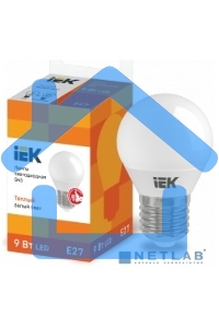Лампа cветодиодная Iek LLE-G45-9-230-30-E27 ECO G45 шар 9Вт 230В 3000К E27