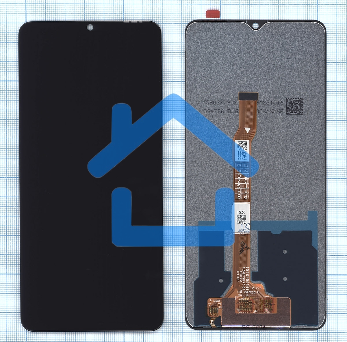 Дисплей для Vivo Y36 4G/5G (V2247) в сборе с тачскрином черный