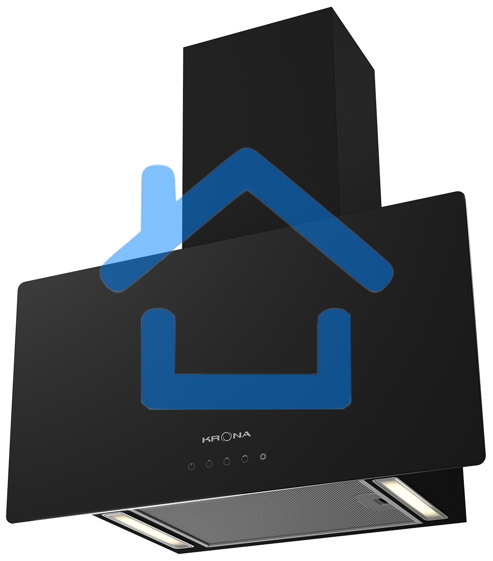 Вытяжка наклонная KRONA Clementina 600 S черный, 59.6 см, 1050 куб. м/ч, 60 дБ
