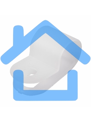 Кабельная скоба под винт Rexant 9 мм, белая, упаковка 50 шт.