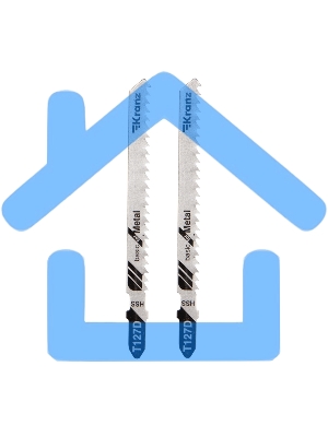 Пилка для электролобзика по мягкому металлу KRANZ T127D 100 мм 8 зубьев на дюйм 4-20 мм (2 шт./уп.)