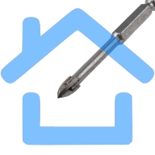 Сверло по стеклу и керамике 6 мм 4 грани шестигранный хвостовик Kranz