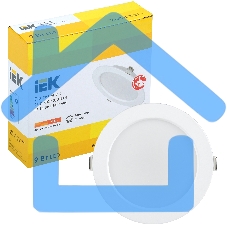 Светильник светодиодный Iek LDVO0-1612-09-3000-K01 ДВО 1612 белый круг 9Вт 3000К IP20 пластик. корпус, диам 118 мм Светильник светодиодный Iek LDVO0-1612-09-3000-K01 ДВО 1612 белый круг 9Вт 3000К IP20 пластик. корпус, диам 118 мм