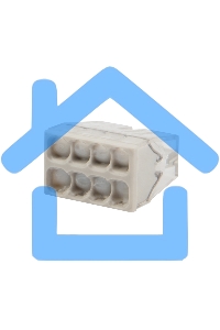 Экспресс-клемма с пастой Rexant СМК 2273-248, 8-проводная 0.5-2.5 мм², прозрачная, блистер (6 шт./уп.)