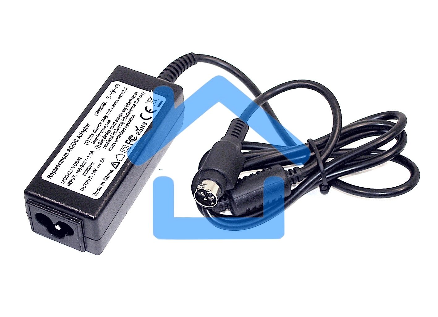 Блок питания для монитора и телевизора LCD 14V 3A 42W (4pin. HP) OEM
