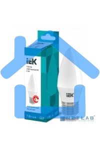 Лампа светодиодная ECO C35 свеча 7Вт 230В 4000К E27 ИЭК LLE-C35-7-230-40-E27