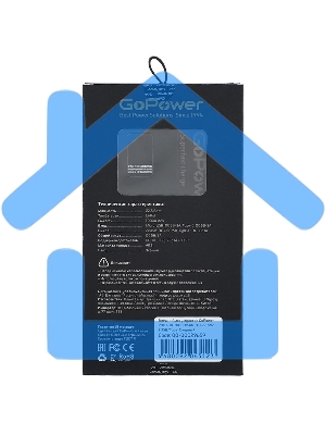 Портативный аккумулятор GoPower PB03-10 10000mAh 3.0A 22.5W 2USB/Type-C черный (1/50)