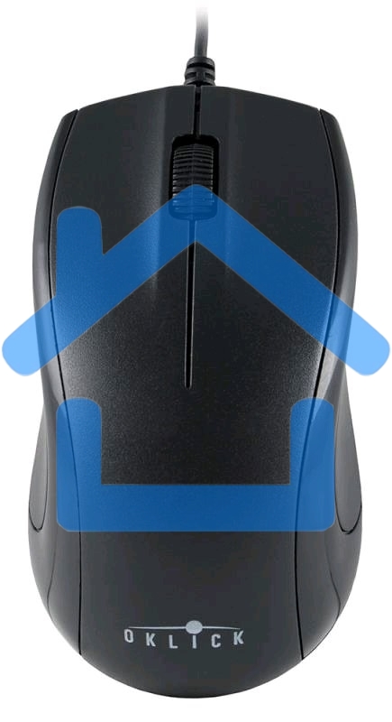 Мышь проводная Oklick 185M черный, 1200 dpi, USB, кнопки - 3