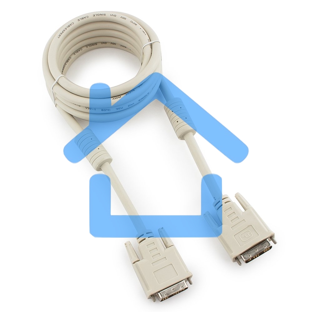 Кабель DVI-D single link Gembird, 3м, 19M/19M экран, феррит.кольца, пакет CC-DVI-10