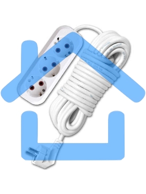 Удлинитель 3х5м с заземл. 10А IP20 У10-554 ПВС 3х0.75 UNIVersal 554-05