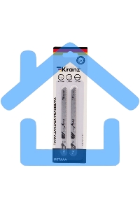 Пилка для электролобзика по мягкому металлу KRANZ T127D 100 мм 8 зубьев на дюйм 4-20 мм (2 шт./уп.)