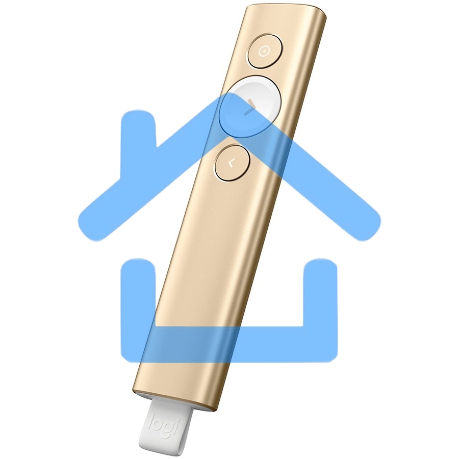 Презентер Logitech Spotlight золотистый, радиоканал, USB, кнопки - 3
