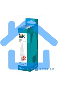 Лампа светодиодная ECO C35 свеча 7Вт 230В 4000К E27 ИЭК LLE-C35-7-230-40-E27