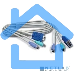 Кабель КВМ 1.8м Переключатель KVM TRENDNet TK-C06, папа-папа клав.(PS/2),мышь (PS/2), DB15 п, 1.8 m