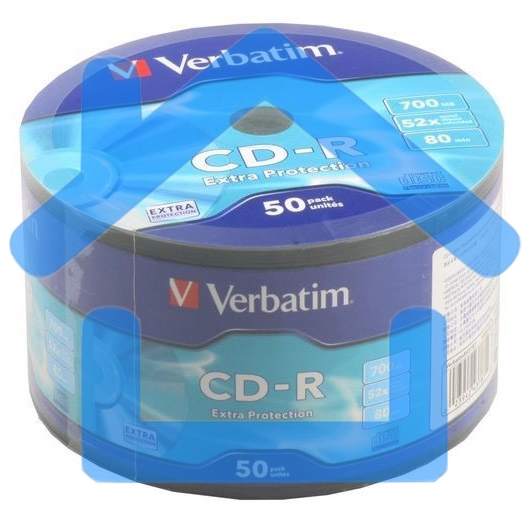 Диск CD-R Verbatim 700 Mb, 52x, Shrink (50), DataLife (50/600)