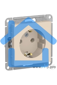 Розетка с заземлением, 16А, механизм, БЕЖЕВЫЙ