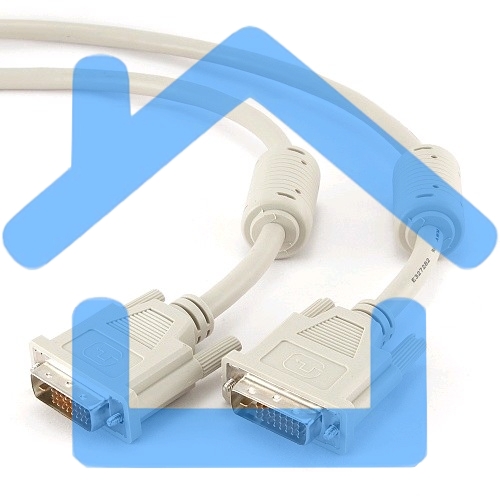 КабельКабель DVI-D dual link Gembird, 3.0м, 25M/25M, экран, феррит.кольца, пакет CC-DVI2-10)