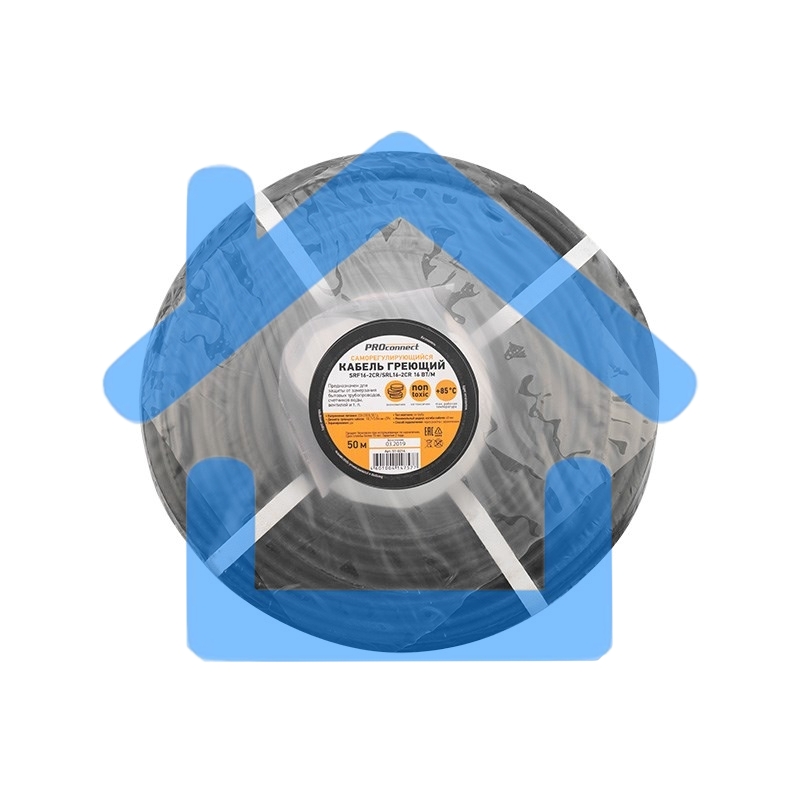 Кабель греющий саморегулирующийся экранированный SRF16-2CR/SRL16-2CR (16 Вт/1 м), 50 м PROconnect