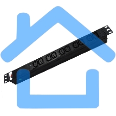 Аксессуар ЦМО Блок розеток Rem-10 без шнура с инд., 10 IEC 60320 C13, вход IEC 60320 C14, 10A, алюм., 19