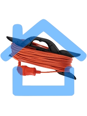 Удлинитель-шнур на рамке PROconnect ПВС 2х0.75, 30 м, б/з, 6 А, 1300 Вт, IP20, оранжевый (Сделано в России)