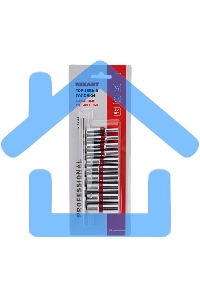 Набор удлиненных торцевых головок Rexant 1/4, шестигранные, CrV, 10 шт., 4-13 мм