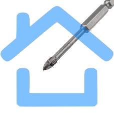 Сверло по стеклу и керамике 5 мм 4 грани шестигранный хвостовик Kranz