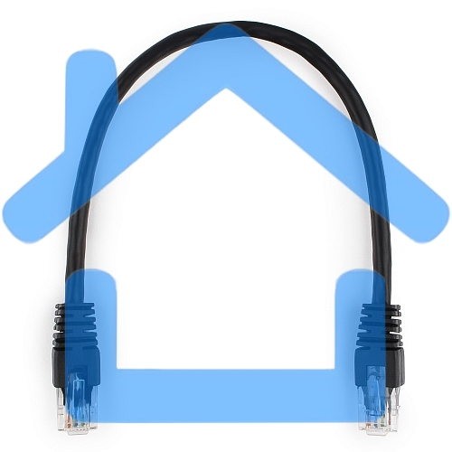 Патч-корд UTP Cablexpert PP6U-0.25M/BK кат.6, 0.25м, литой, многожильный черный