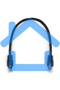 Патч-корд UTP Cablexpert PP6U-0.25M/BK кат.6, 0.25м, литой, многожильный черный