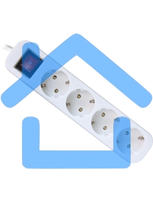 Удлинитель Defender S418 белый 1.8 м, 4 розетки 