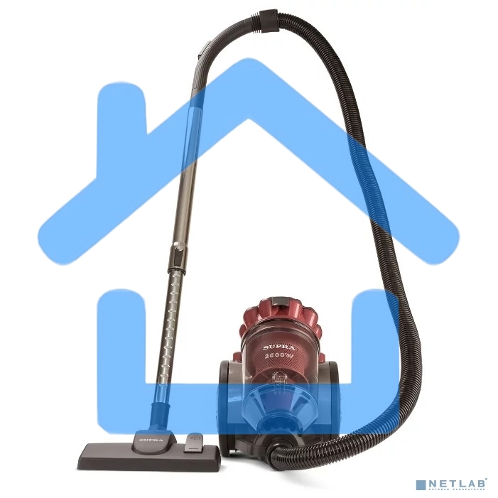 Пылесос SUPRA VCS-2024 серый, 230/2000 Вт, уборка сухая, пылесборник контейнер 2 л