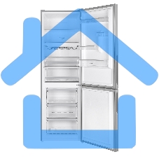 Холодильник Maunfeld MFF185NFS серый двухкамерный инвертор 240/100л морозилка снизу, No Frost