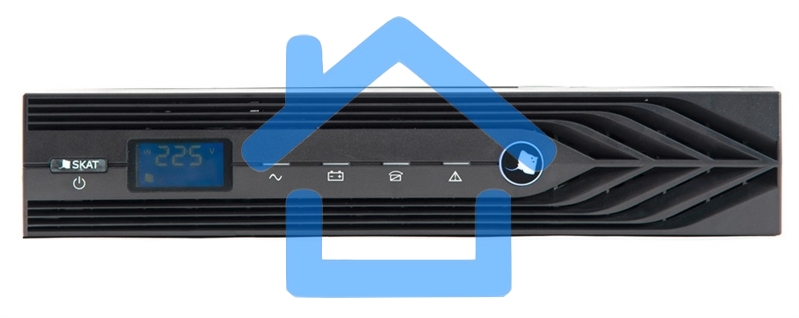 Источник бесперебойного питания Бастион SKAT-UPS 3000-RACK-ON-E Online, 3000ВА/2700Вт, стойка/на пол, 8xC13 + 1xC19, USB/RS-232, EPO, БЕЗ АКБ 6x, МПТ (9909)