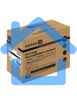 Источник бесперебойного питания ExeGate NEO Smart 1000VA/500W, цветной LCD-дисплей, AVR, 5*Schuko, RJ45/11, USB, черный