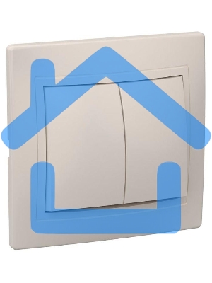 Выключатель 2кл 10А КВАРТА (кремовый)