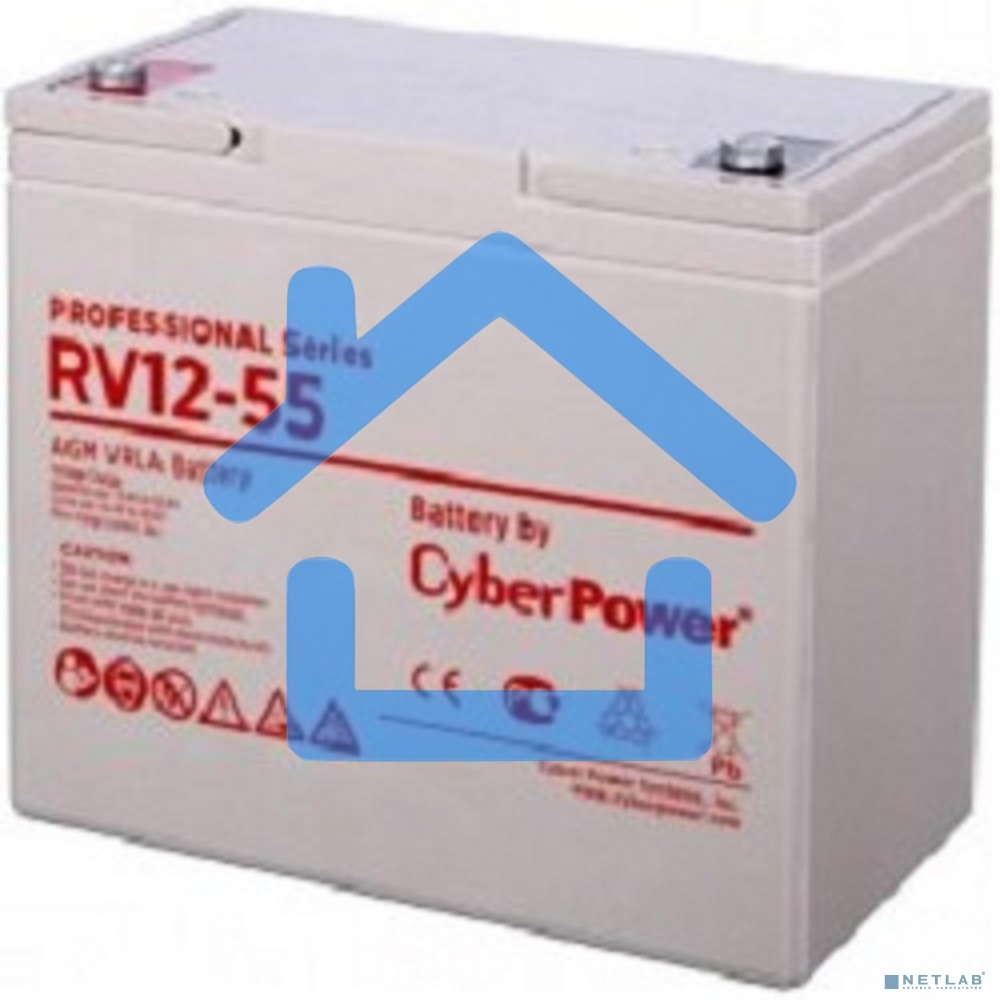 Батарея PS CyberPower Professional series RV 12-55 / 12V 60Ah operational life 12 years