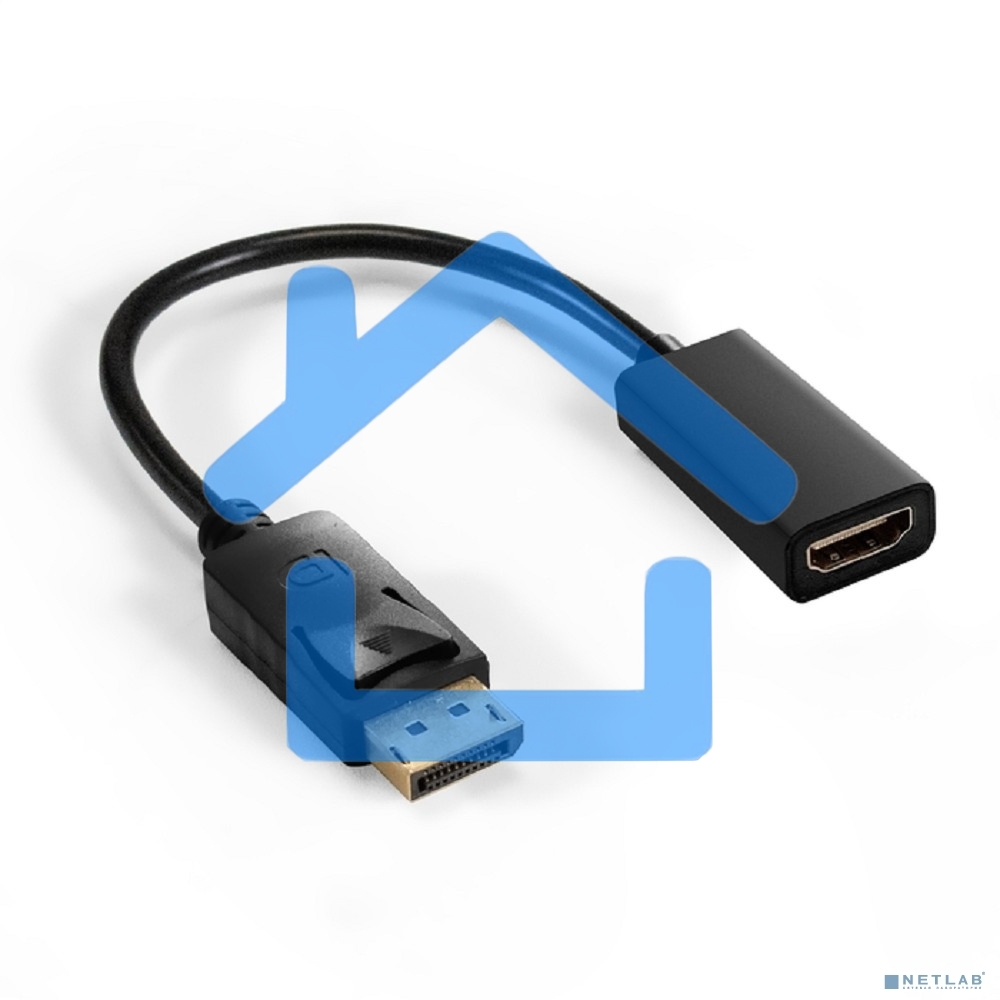 Кабель-переходник DisplayPort-HDMI ExeGate EX-DPM-HDMIF-0.1 (20M/19F, 0,1м)