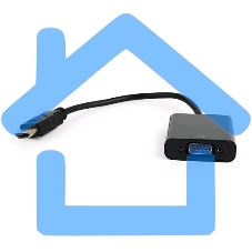 Переходник HDMI-VGA Cablexpert A-HDMI-VGA-04, 19M/15F, провод 15см